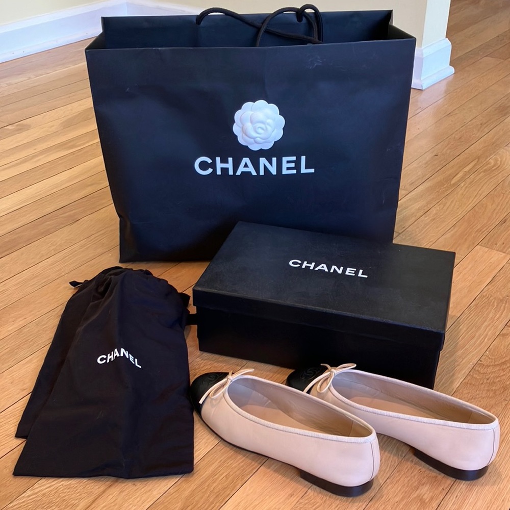 Like New Authentic CHANEL Beige Ballerinas, 36.5